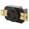 Ac Works Locking Receptacle, L7-20R, 20 A, 277V AC, 2 Pole, Flush Mount, Black FML720R - alternate 1